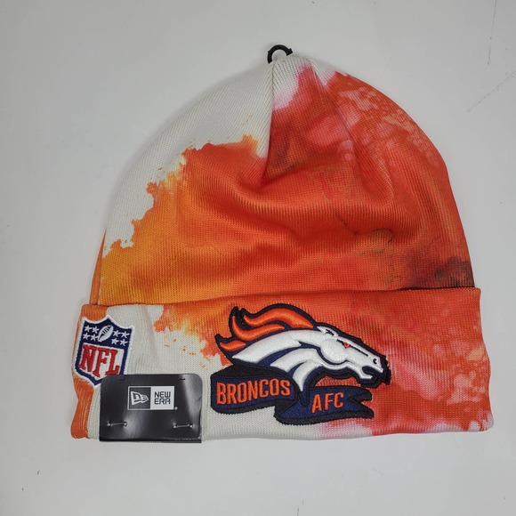 NEW New Era 2022 Sideline Ink Dye Cuffed Knit Hat - Denver Broncos - Picture 1 of 5
